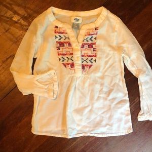 Old navy girls embroidered tunic